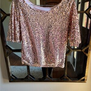 Sequin Pink Top